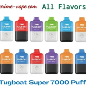 Tugboat Super 7000 Puffs All Flavors- Best Rechargeable Vape Device