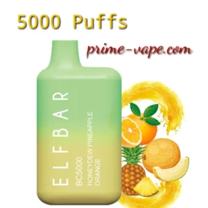 Elf Bar 5000 Puffs Honeydew Pineapple Orange- Rechargeable Kit