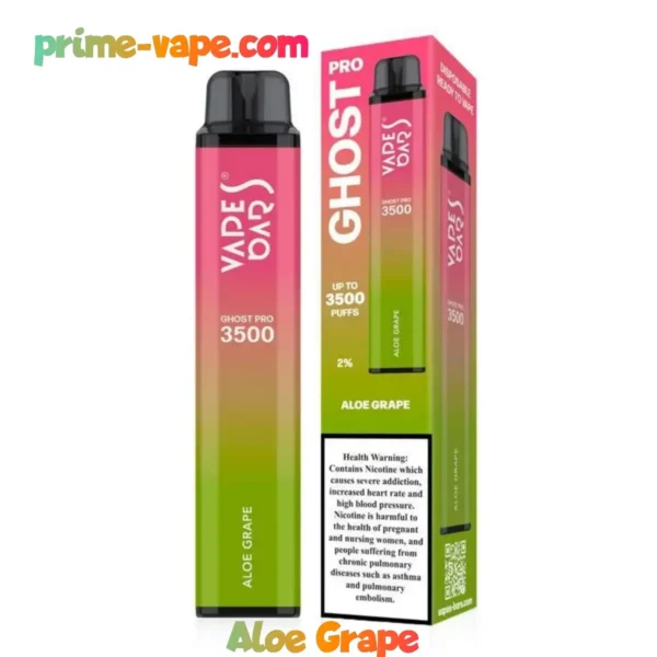Ghost Pro Aloe Grape 3500 Puffs Disposable Vape- Savory Flavor