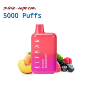 Elf Bar Peach Berry 5000 Puffs Vape Kit- Authentic Disposable Pod