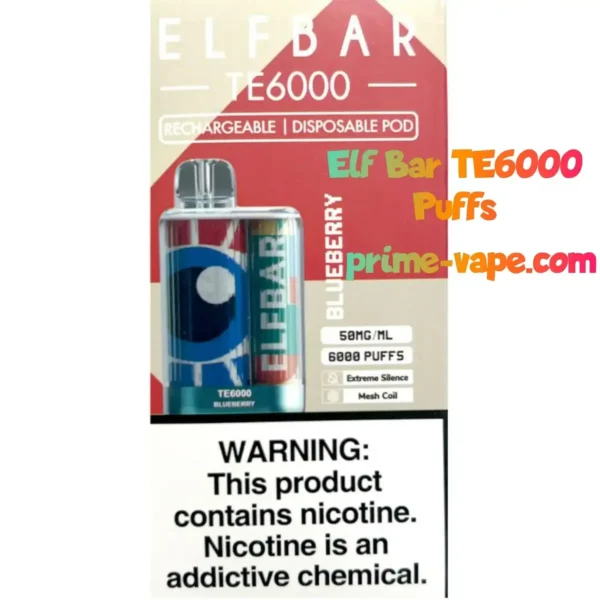 Elf Bar TE6000 Puffs Disposable Vape in Dubai UAE