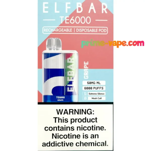 Elf Bar TE6000 Puffs Disposable Vape in Dubai UAE