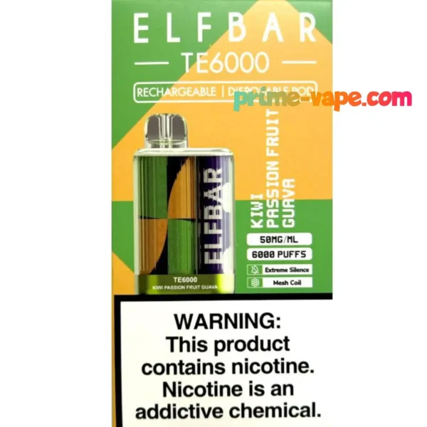 Elf Bar TE6000 Puffs Disposable Vape in Dubai UAE