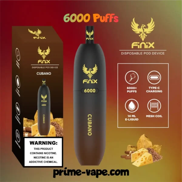 Finix 6000 Puffs Disposable Pod Device in Dubai- New Vape Kit