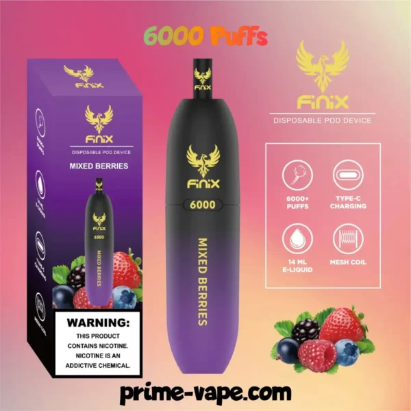 Finix 6000 Puffs Disposable Pod Device in Dubai- New Vape Kit