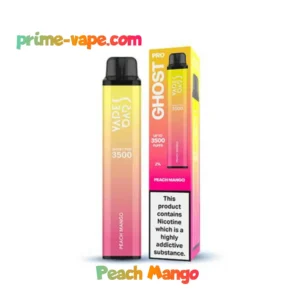 Ghost Pro Peach Mango 3500 Puffs Disposable Vape- Vapes Bars