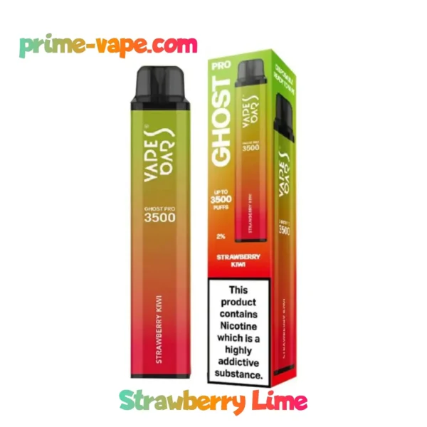 Ghost Pro Strawberry Lime 3500 Puffs Disposable Kit- Vapes Bar