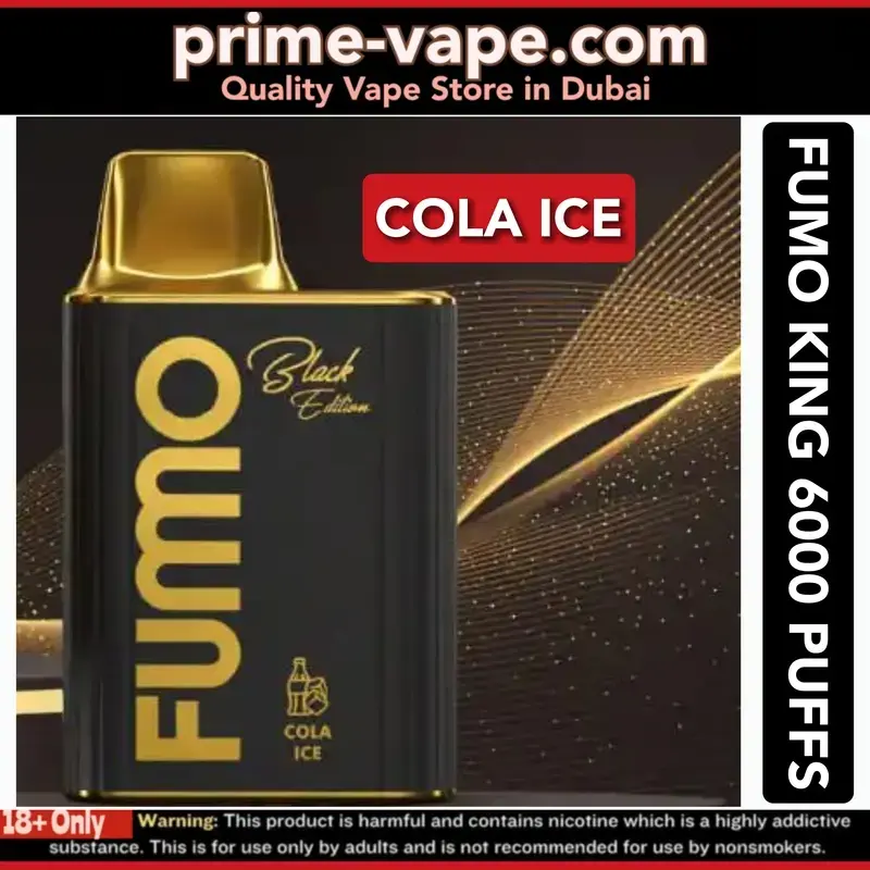 Fumo King Cola Ice 6000 Puffs disposable Vape Bar in Dubai UAE