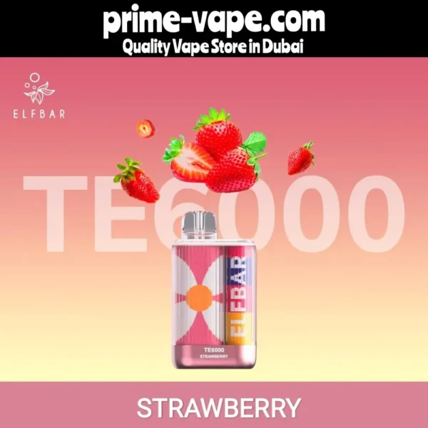 Elf Bar Strawberry 6000 Puffs Disposable Vape | Prime Vape UAE