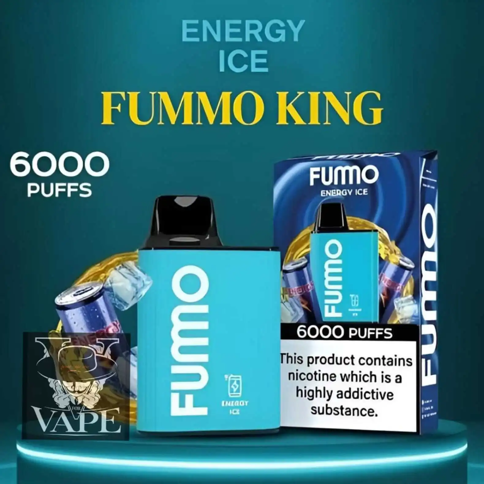 Fumo King Energy Ice 6000 Puffs Disposable Kit - Fummo Dubai UAE
