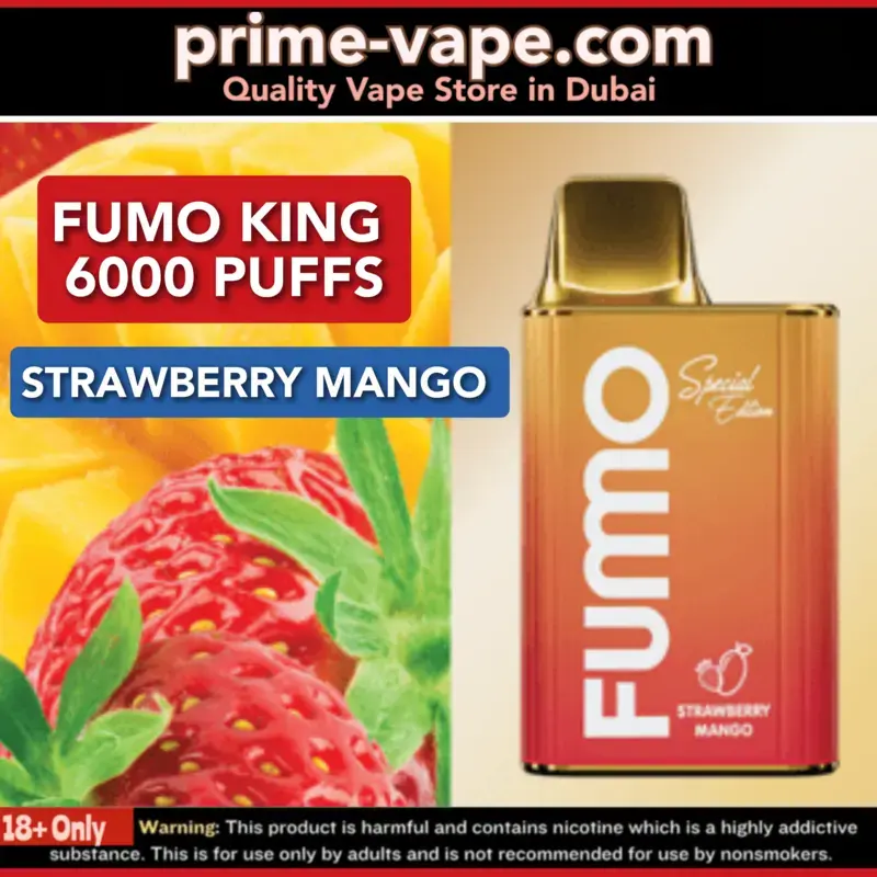 Fumo King Strawberry Mango 6000 Puffs Disposable vape in Dubai