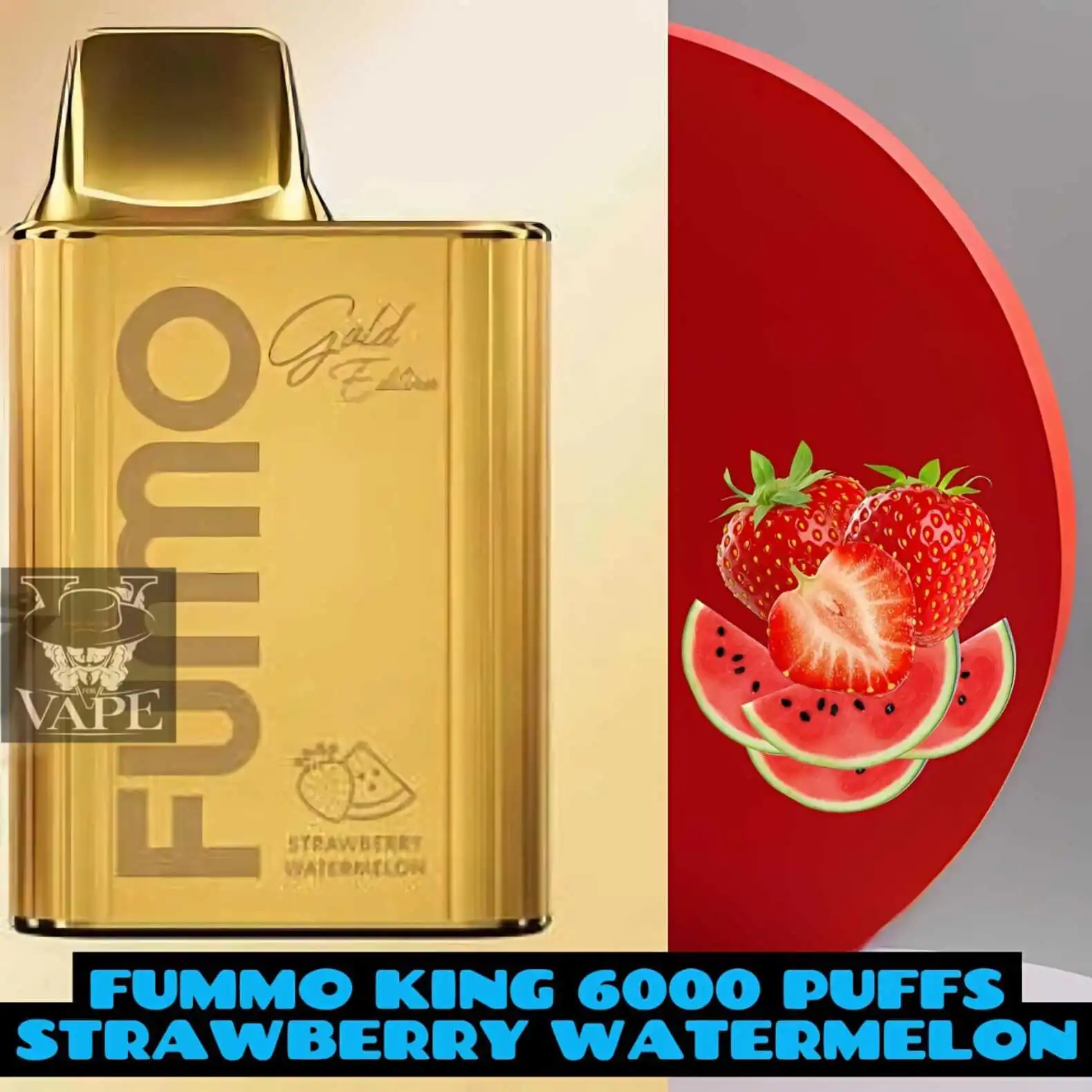 Fumo King Strawberry Watermelon 6000 Puffs Disposable Vape