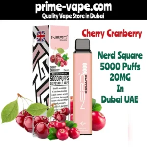 Nerd Square Cherry Cranberry 5000 Puffs Disposable Vape in UAE