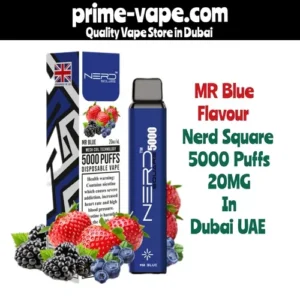 Nerd Square MR Blue 5000 Puffs disposable pod- Prime Vape UAE