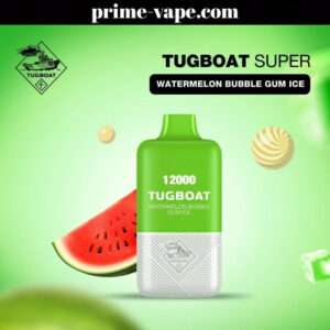 Tugboat Super Watermelon Bubble Gum Ice 12000 Puffs Vape Pod