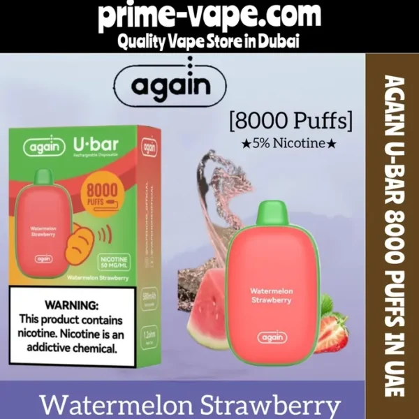 Again U-bar 8000 Puffs disposable vape in Dubai- Prime Vape UAE