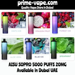 Aisu Sopro 5000 Puffs Disposable Vape in Dubai | Prime Vape UAE