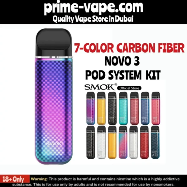 Smok Novo 3 Kit 25W 800mAh 2ml Pod System | Prime Vape UAE