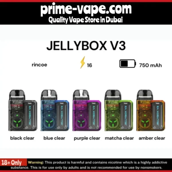 Rincoe Jellybox V3 Kit 16W 750mAh 3ml Pod System- Dubai UAE