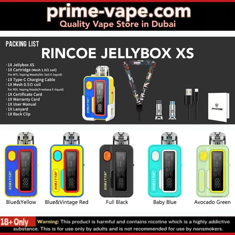 Rincoe Jellybox XS Kit 30W pod System 2ml 1000mAh- Dubai UAE