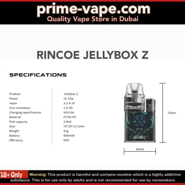 Rincoe Jellybox Z Kit 850mAh 15W 2ml Pod System- Dubai UAE