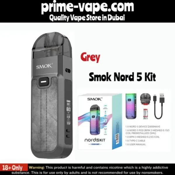 Smok Nord 5 Kit 80W Pod System 2000mAh 5ml- Prime Vape UAE