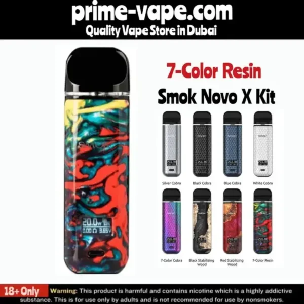 Best Smok Novo X Kit 25W 800mAh Pod System- Prime Vape UAE