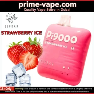 Strawberry Ice Elf Bar Pi9000 Puffs Disposable Vape in Dubai UAE