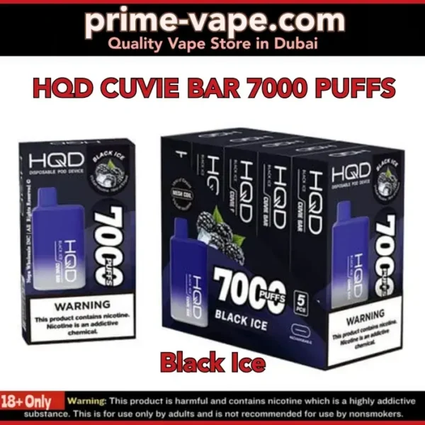 HQD Cuvie Bar 7000 Puffs Disposable Vape 18ml in Dubai UAE