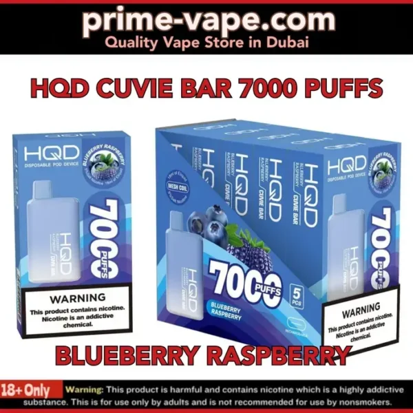 HQD Cuvie Bar 7000 Puffs Disposable Vape 18ml in Dubai UAE
