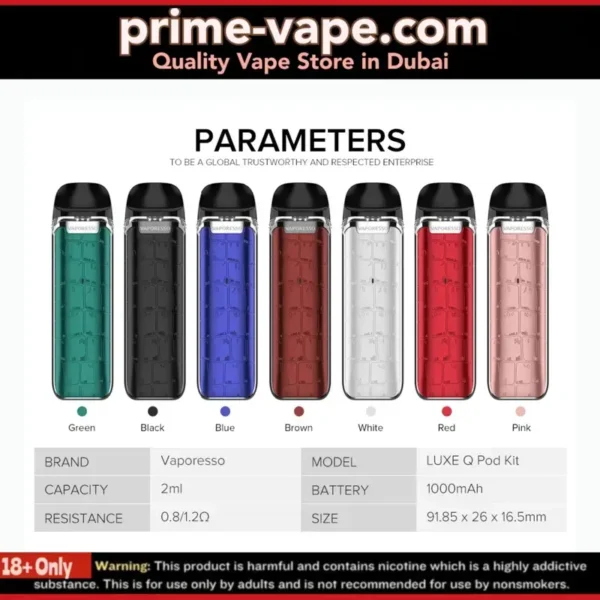 Buy VAPORESSO Luxe Q Kit 1000mAh Pod System in Dubai UAE