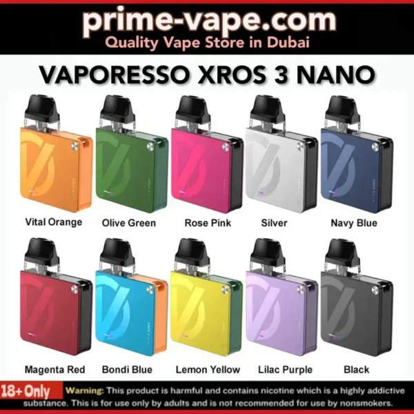 VAPORESSO Xros 3 Nano 1000mAh Pod System Kit in Dubai UAE