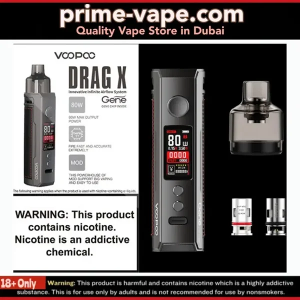 VOOPOO Drag X Pod Mod Kit 80W in Dubai | Prime Vape UAE