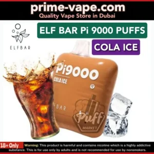 Cola Ice Elf Bar Pi9000 puffs disposable vape kit- Vape Aroma UAE