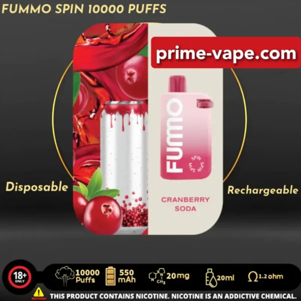 Fumo Spin 10000 Puffs Disposable Vape in Dubai UAE- FUMMO