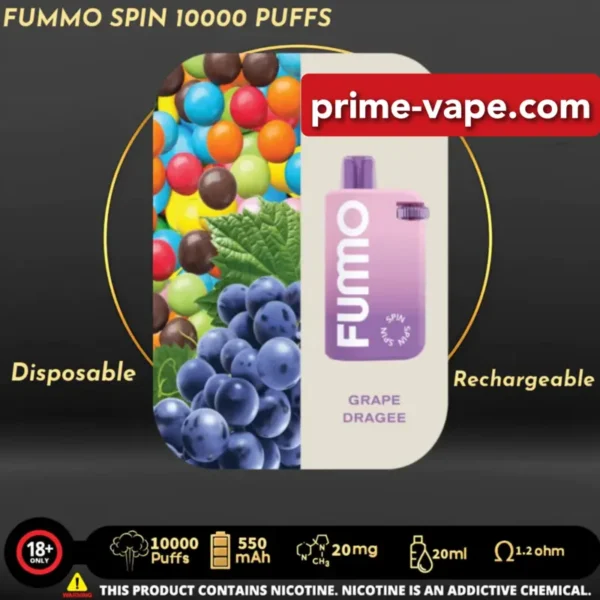 Fumo Spin 10000 Puffs Disposable Vape in Dubai UAE- FUMMO