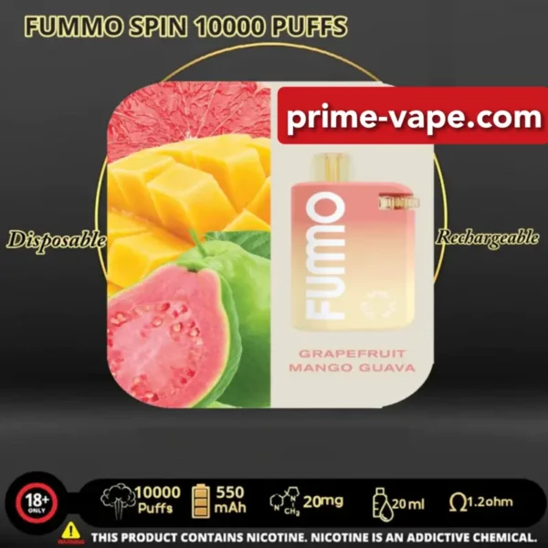 Fumo Spin 10000 Puffs Disposable Vape in Dubai UAE- FUMMO