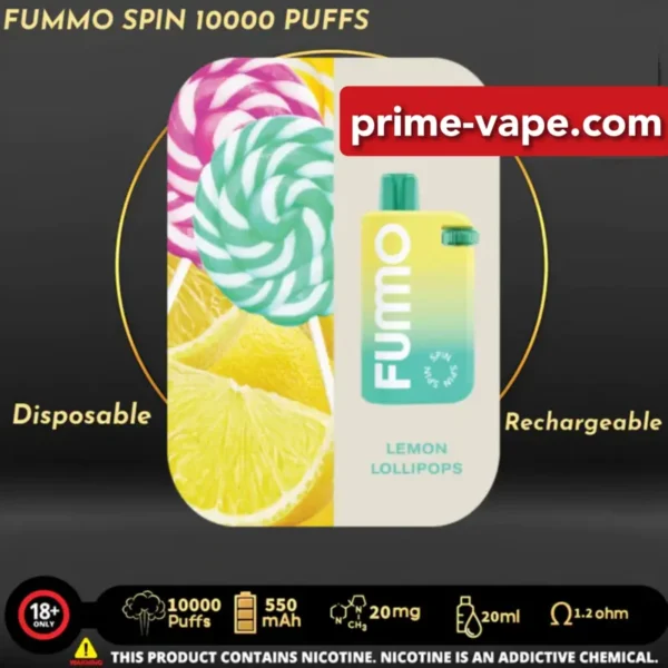 Fumo Spin 10000 Puffs Disposable Vape in Dubai UAE- FUMMO