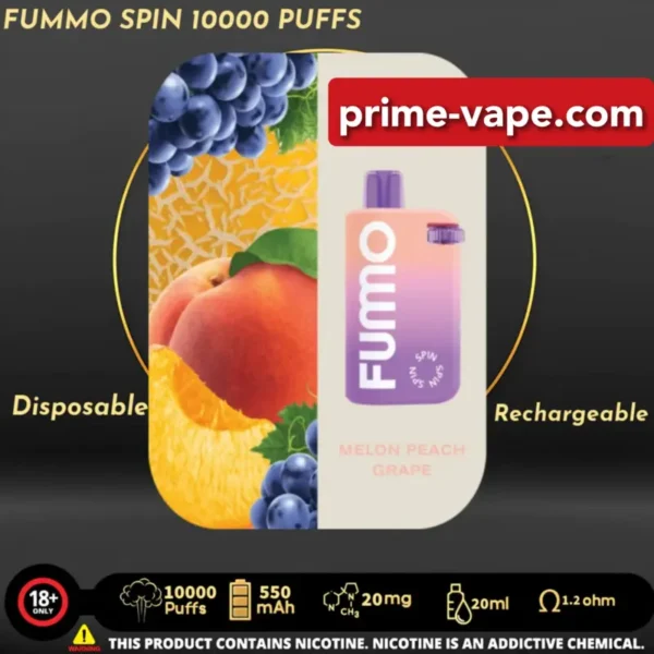 Fumo Spin 10000 Puffs Disposable Vape in Dubai UAE- FUMMO