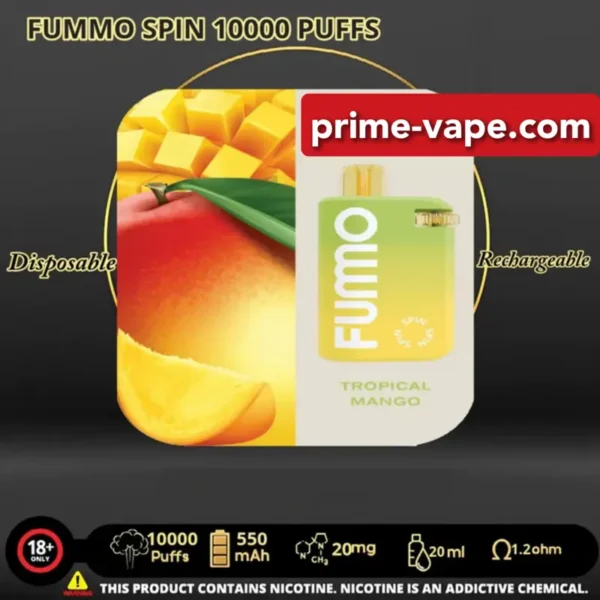 Fumo Spin 10000 Puffs Disposable Vape in Dubai UAE- FUMMO