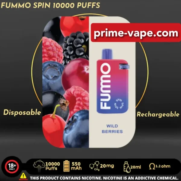 Fumo Spin 10000 Puffs Disposable Vape in Dubai UAE- FUMMO