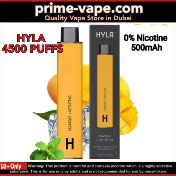 Hyla 0 Nicotine 4500 Puffs 0mg Disposable Vape in Dubai UAE