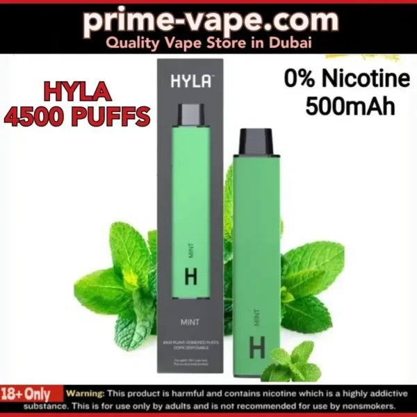 Hyla 0 Nicotine 4500 Puffs 0mg Disposable Vape in Dubai UAE