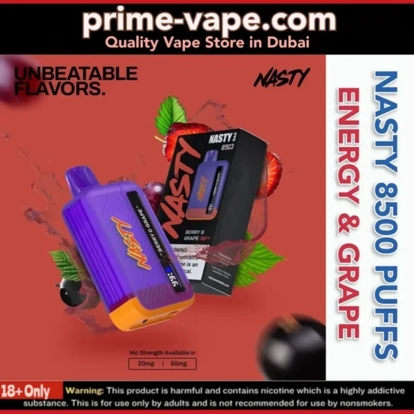 Nasty Bar 8500 Puffs Disposable Vape in 20mg / 50mg- Dubai UAE