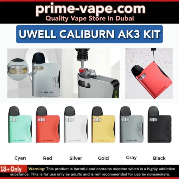 Uwell Caliburn AK3 Kit 520mAh 13W Pod System Device in Dubai