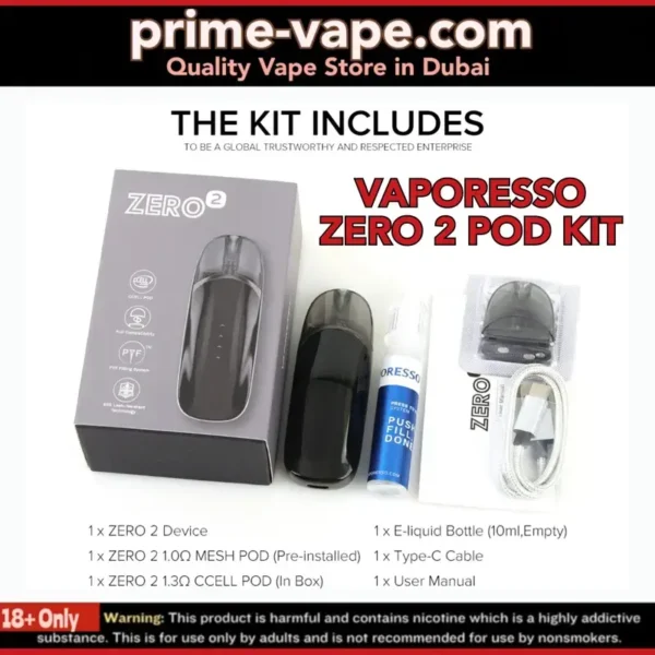 VAPORESSO ZERO 2 Kit 800mAh 3ml Pod System in Dubai UAE