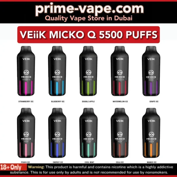 VEIIK Micko Q 5500 Puffs Disposable Vape Kit in Dubai UAE- Best