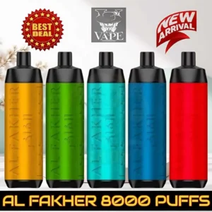 Al Fakher 8000 Puffs Crown Bar 5mg DTL Disposable Vape - Dubai
