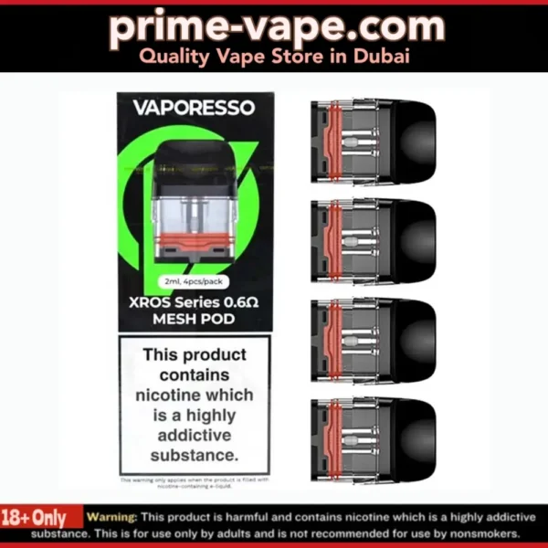 Vaporesso Xros Replacement Pods 4p/pack 2ml 0.6, 0.8 & 1.2ohm