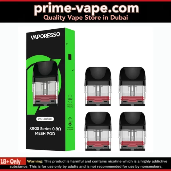 Vaporesso Xros Replacement Pods 4p/pack 2ml 0.6, 0.8 & 1.2ohm